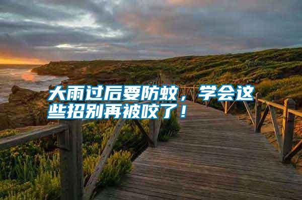 大雨過(guò)后要防蚊，學(xué)會(huì)這些招別再被咬了！