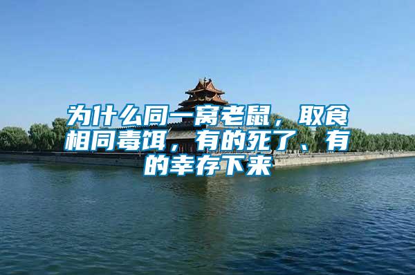 為什么同一窩老鼠，取食相同毒餌，有的死了、有的幸存下來