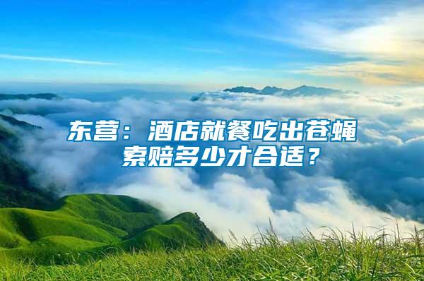 東營(yíng)：酒店就餐吃出蒼蠅 索賠多少才合適？