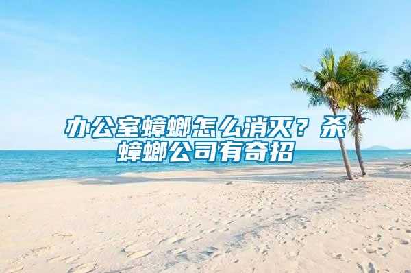辦公室蟑螂怎么消滅？殺蟑螂公司有奇招