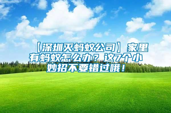 【深圳滅螞蟻公司】家里有螞蟻怎么辦？這7個小妙招不要錯過哦！
