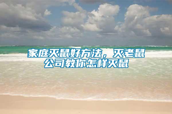 家庭滅鼠好方法，滅老鼠公司教你怎樣滅鼠
