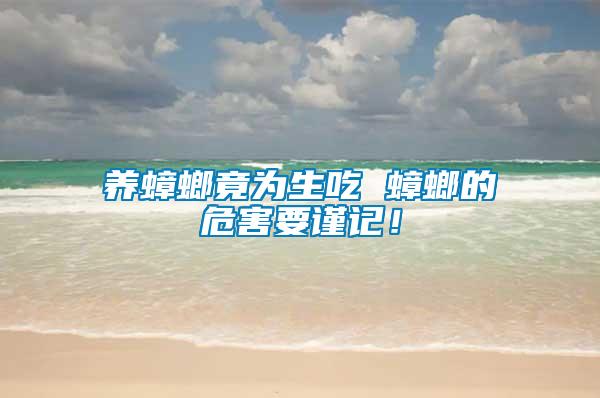 養蟑螂竟為生吃 蟑螂的危害要謹記！