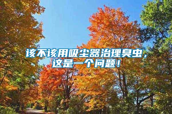 該不該用吸塵器治理臭蟲，這是一個問題！