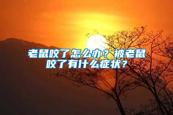 老鼠咬了怎么辦？被老鼠咬了有什么癥狀？