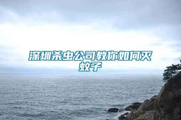 深圳殺蟲(chóng)公司教你如何滅蚊子