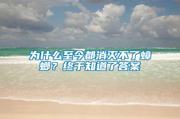 為什么至今都消滅不了蟑螂？終于知道了答案