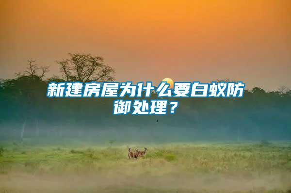 新建房屋為什么要白蟻防御處理？