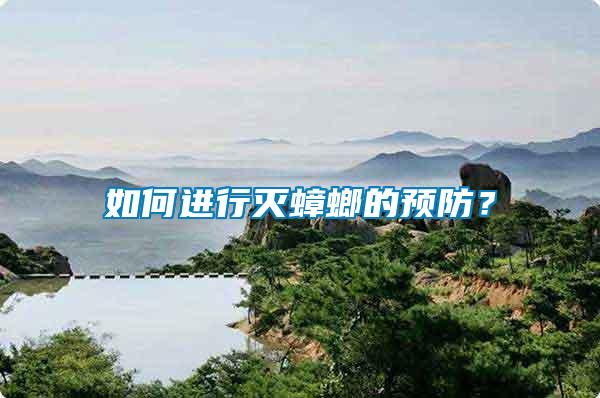 如何進行滅蟑螂的預防？