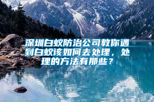 深圳白蟻防治公司教你遇到白蟻該如何去處理，處理的方法有那些？