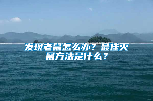 發(fā)現老鼠怎么辦？最佳滅鼠方法是什么？