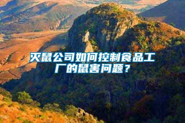 滅鼠公司如何控制食品工廠的鼠害問題？