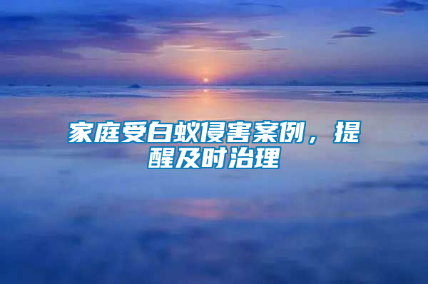 家庭受白蟻侵害案例，提醒及時治理