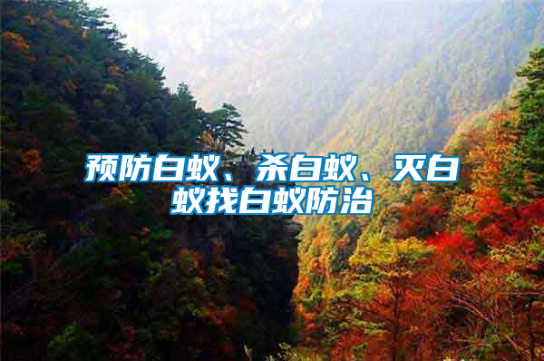 預防白蟻、殺白蟻、滅白蟻找白蟻防治